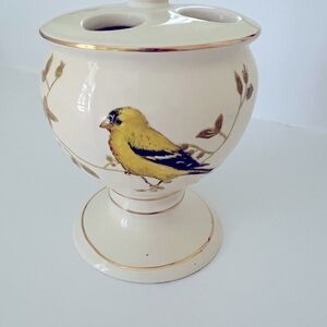 Gilded Birds Toothbrush Holder